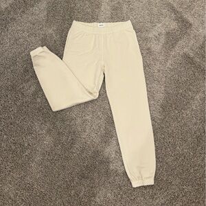 Mate the label organic joggers size small bone off white color sweatpants